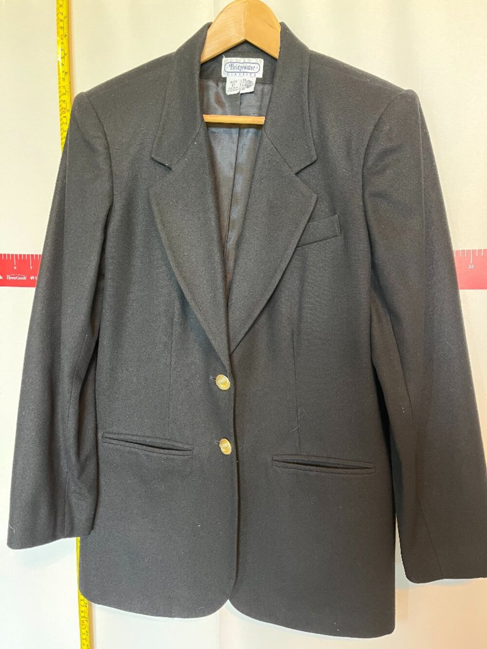 Bridgewater 100% Wool Blazer in Black size 12